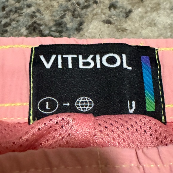 Vitriol “Sinner” Shorts - Medium, Pink & Green - Picture 2 of 2